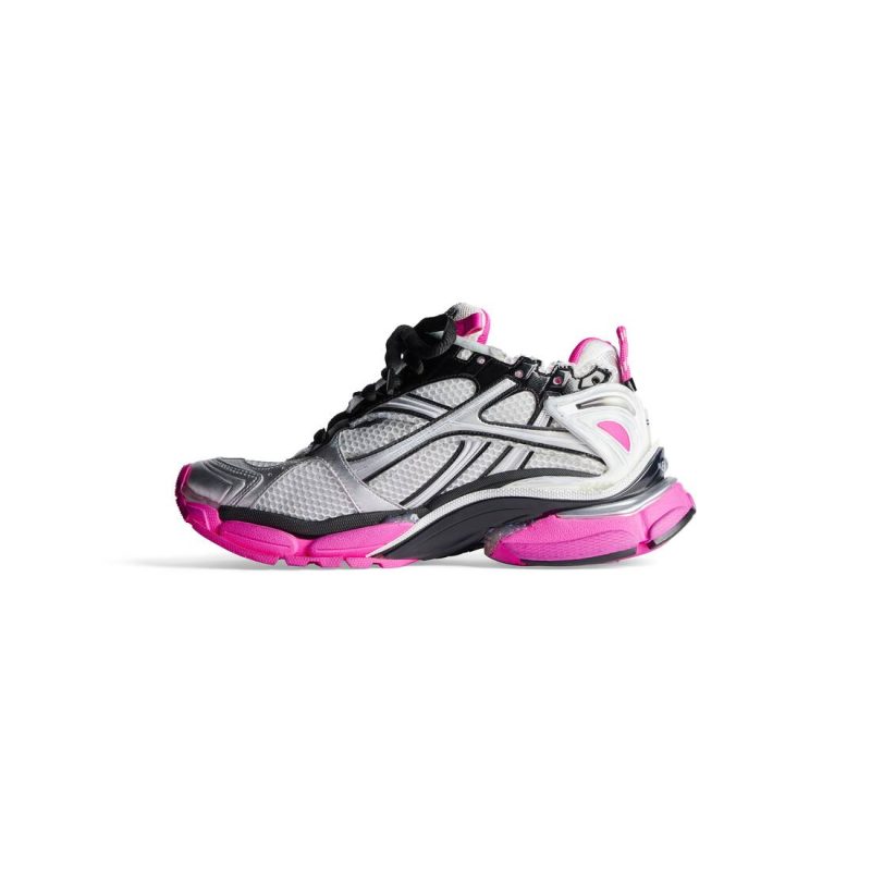 Womens Runner Sneaker in Silver/black/neon-pink - Image 5