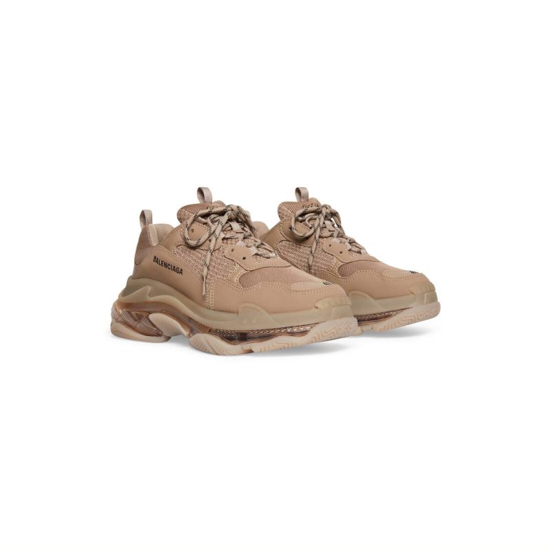 Mens Triple S Clear Sole Sneaker in Brown - Image 2