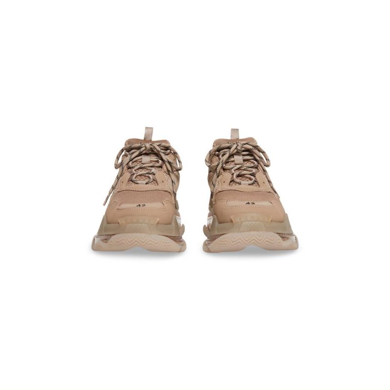 Mens Triple S Clear Sole Sneaker in Brown - Image 4