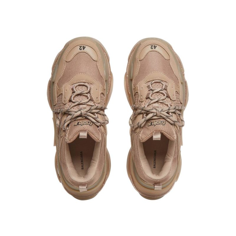 Mens Triple S Clear Sole Sneaker in Brown - Image 7