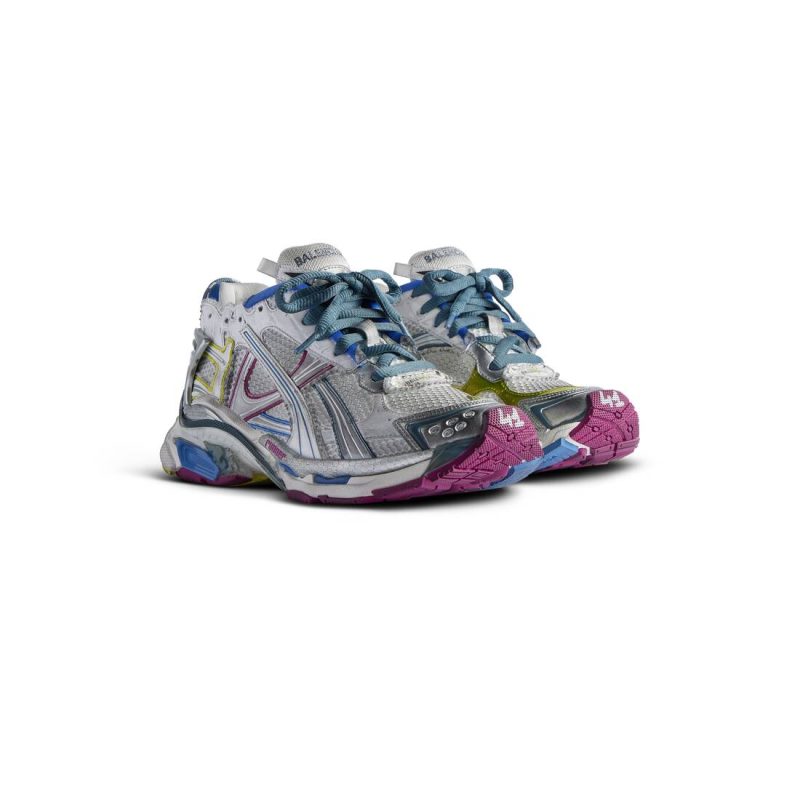 Womens Runner Sneaker  in White/blue/purple/yellow - Image 2