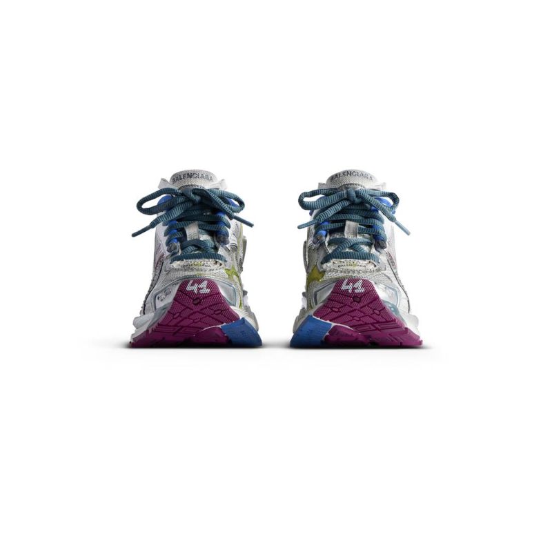 Womens Runner Sneaker  in White/blue/purple/yellow - Image 4