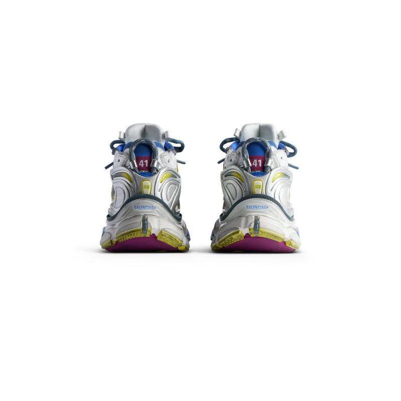 Womens Runner Sneaker  in White/blue/purple/yellow - Image 6