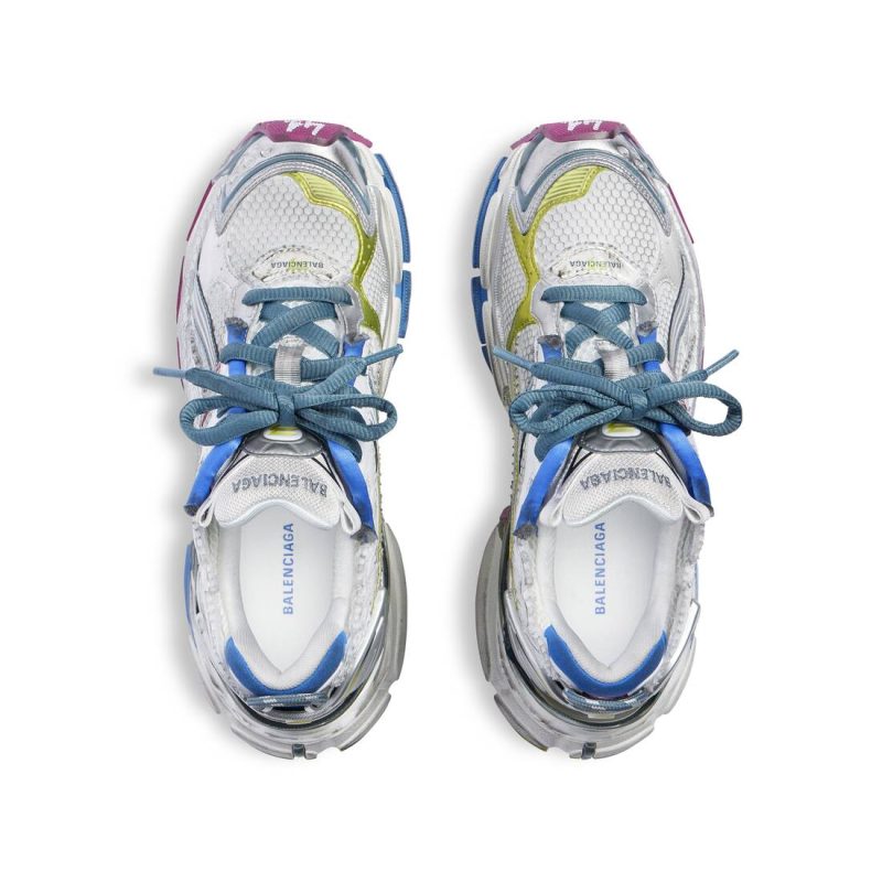 Womens Runner Sneaker  in White/blue/purple/yellow - Image 7