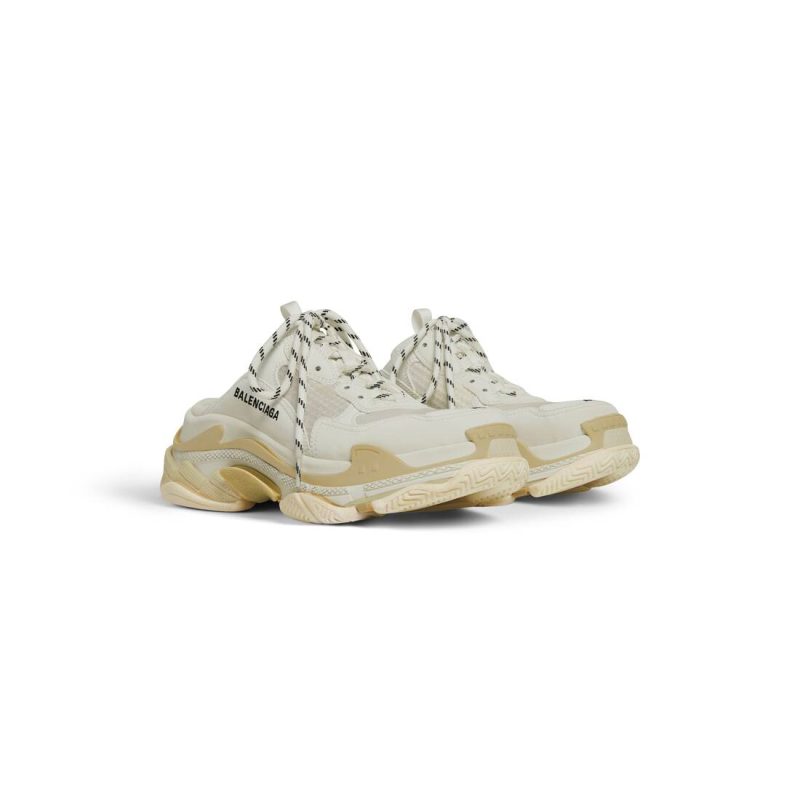 Mens Triple S Mule in White - Image 2