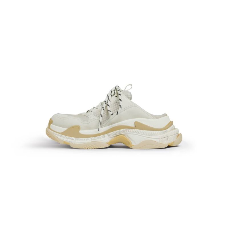Mens Triple S Mule in White - Image 5