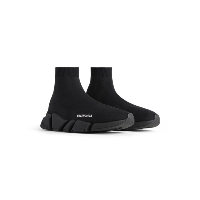 Mens Speed 2.0 Monocolor Recycled Knit Sneaker in Black - Image 2
