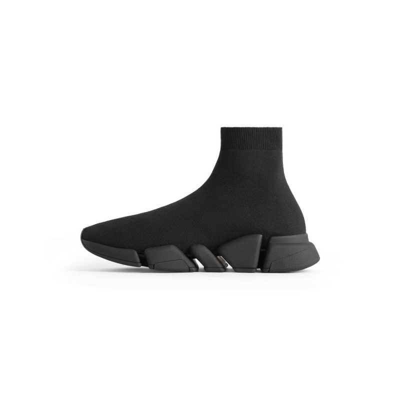 Mens Speed 2.0 Monocolor Recycled Knit Sneaker in Black - Image 5