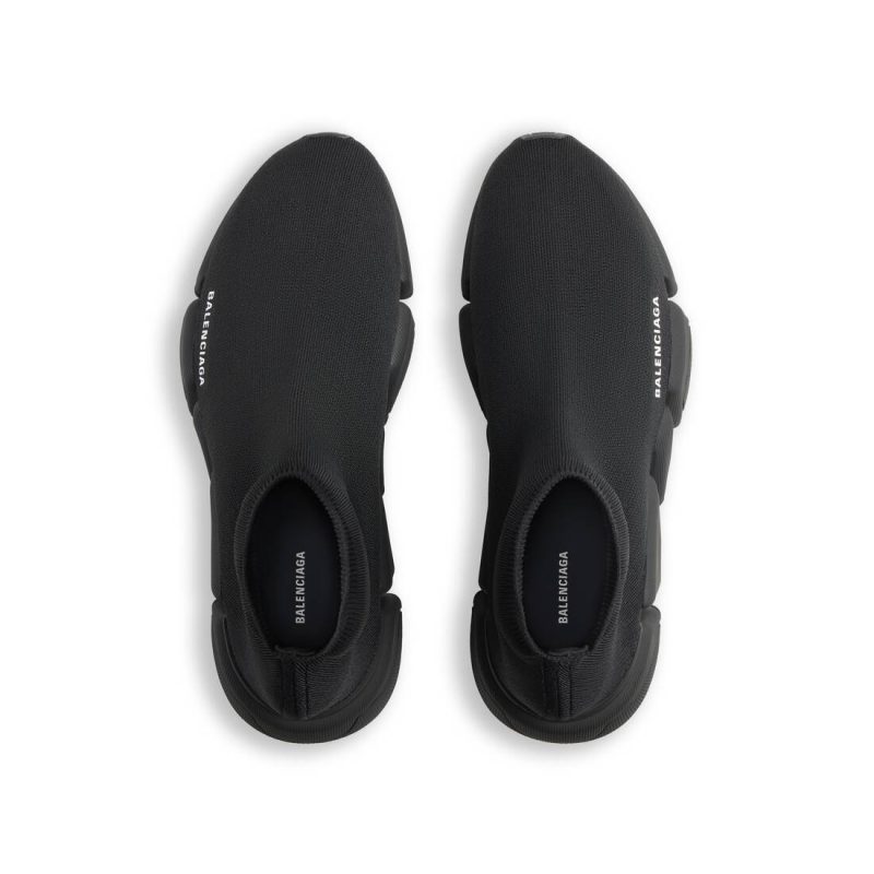 Mens Speed 2.0 Monocolor Recycled Knit Sneaker in Black - Image 7