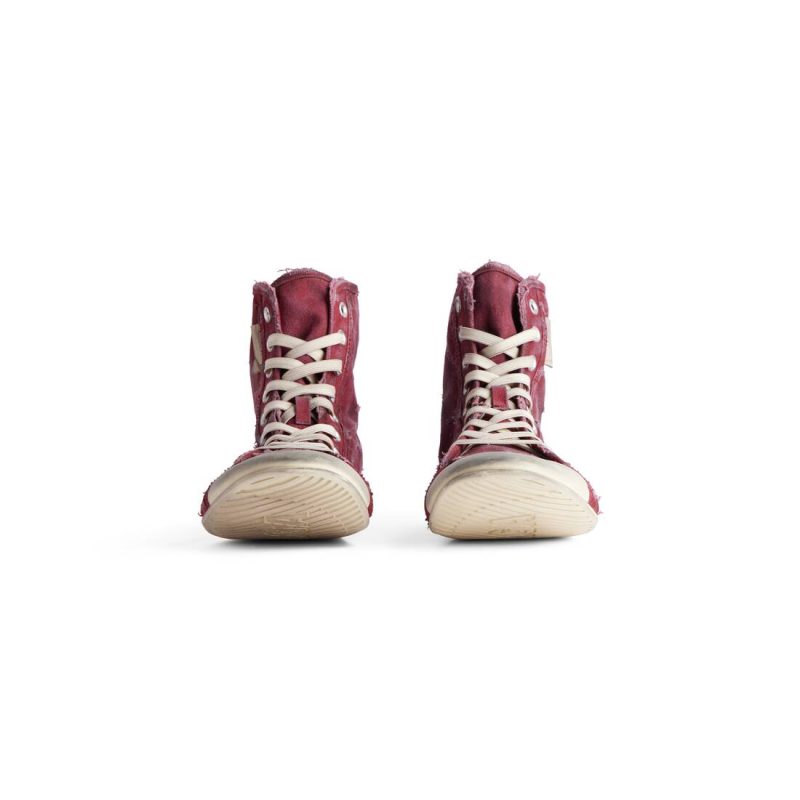 Mens Paris Ultra Flat High Top Sneaker  in Red - Image 4