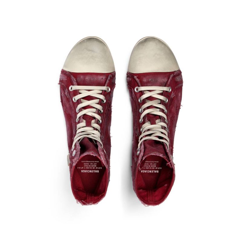 Mens Paris Ultra Flat High Top Sneaker  in Red - Image 7