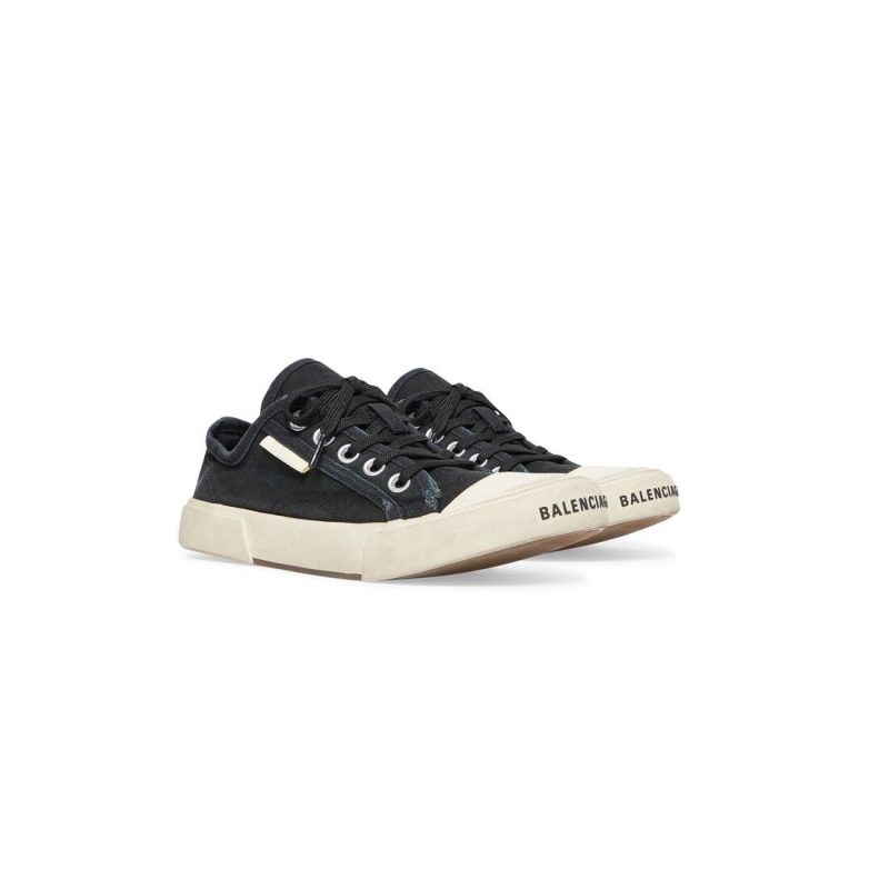 Mens Paris Low Top Sneaker in Black - Image 2