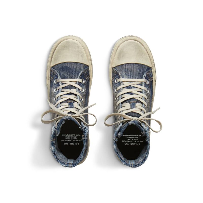 Mens Paris High Top Sneaker  in Blue - Image 7