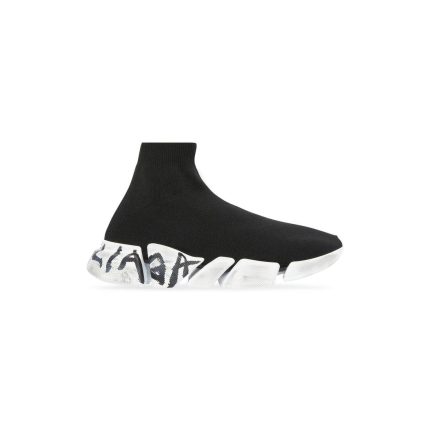 Womens Speed 2.0 Graffiti Recycled Knit Sneaker  in Black