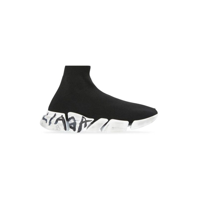 Womens Speed 2.0 Graffiti Recycled Knit Sneaker  in Black