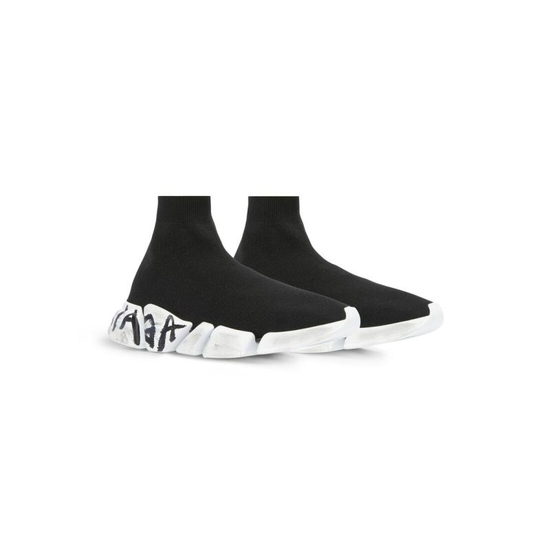 Womens Speed 2.0 Graffiti Recycled Knit Sneaker  in Black - Image 2