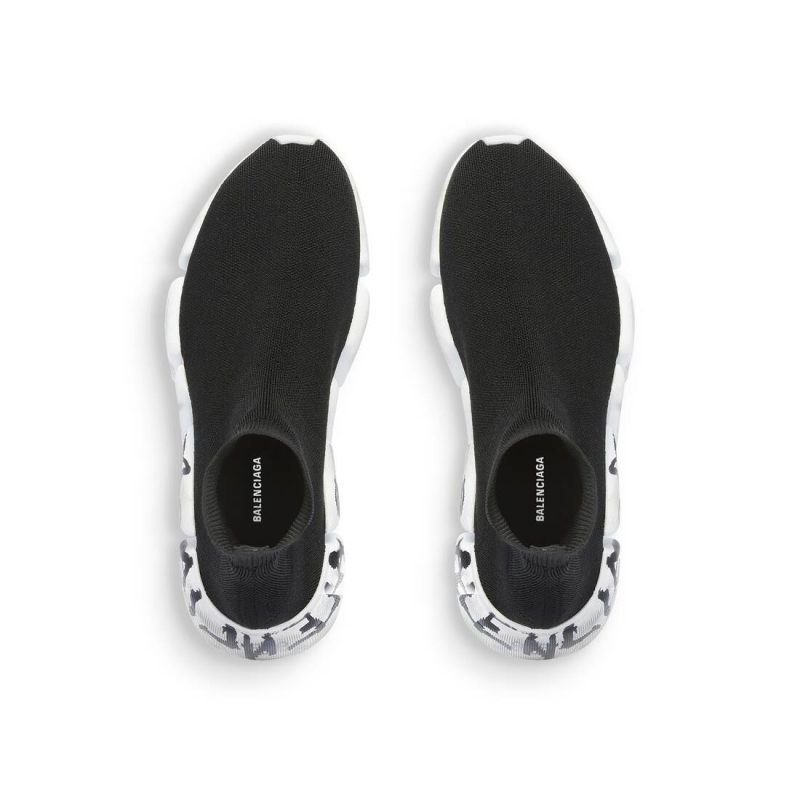 Womens Speed 2.0 Graffiti Recycled Knit Sneaker  in Black - Image 7