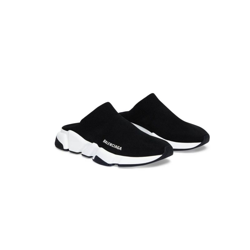 Womens Speed Recycled Knit Mule in Black - Image 2