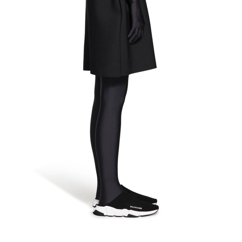 Womens Speed Recycled Knit Mule in Black - Image 8