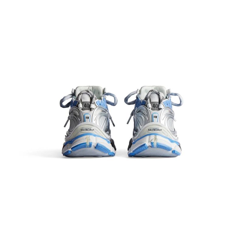 Mens Runner Sneaker in Blue/white/grey - Image 6