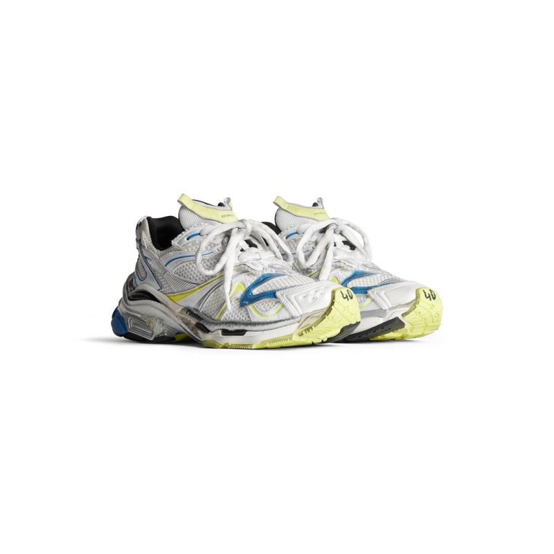 Mens Runner 2.0 Sneaker in White/yellow/blue - Image 2