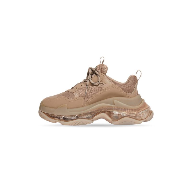 Womens Triple S Clear Sole Sneaker in Brown - Image 5