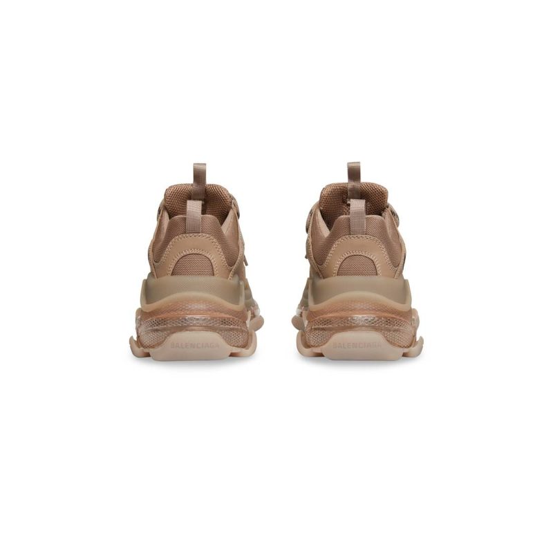Womens Triple S Clear Sole Sneaker in Brown - Image 6