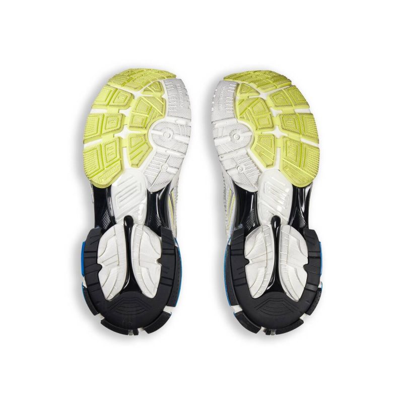 Mens Runner Sneaker  in White/yellow/blue - Image 8