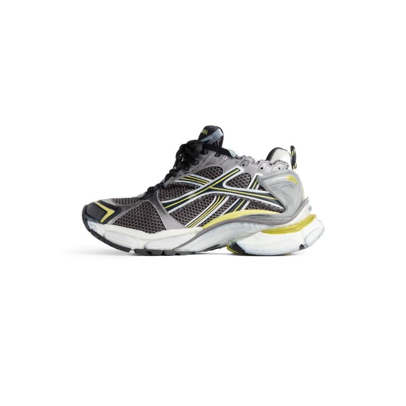 Mens Runner Sneaker  in Grey/yellow/white - Image 5