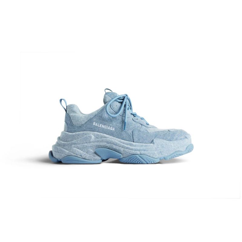 Mens Triple S Sneaker Denim  in Blue