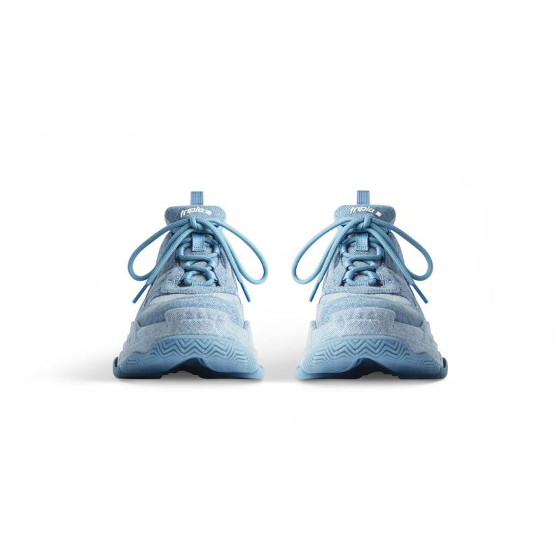 Mens Triple S Sneaker Denim  in Blue - Image 4