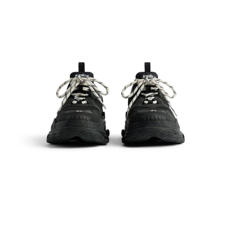 Mens Triple S Sneaker in Black - Image 4