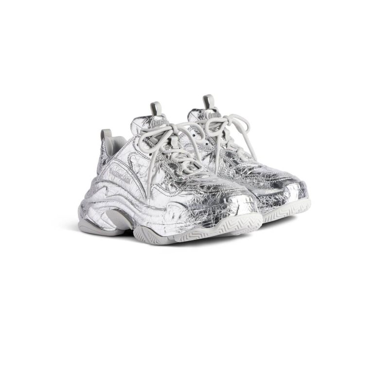 Mens Triple S Sneaker  in Silver - Image 2