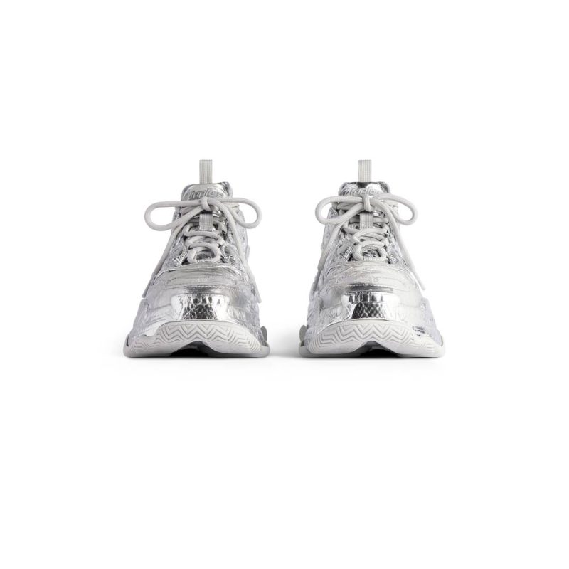Mens Triple S Sneaker  in Silver - Image 4