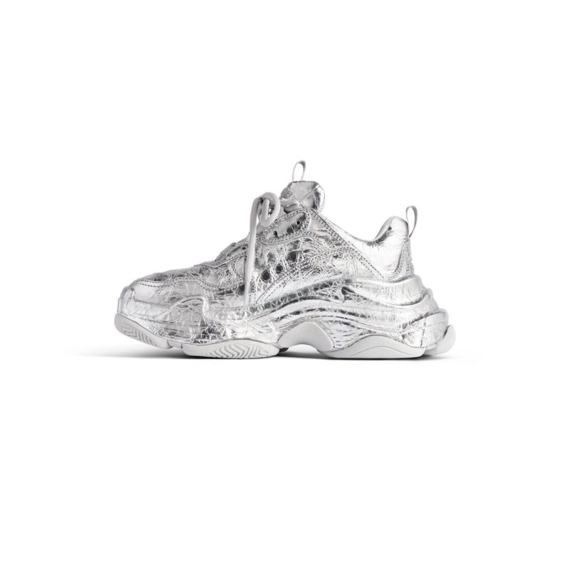 Mens Triple S Sneaker  in Silver - Image 5