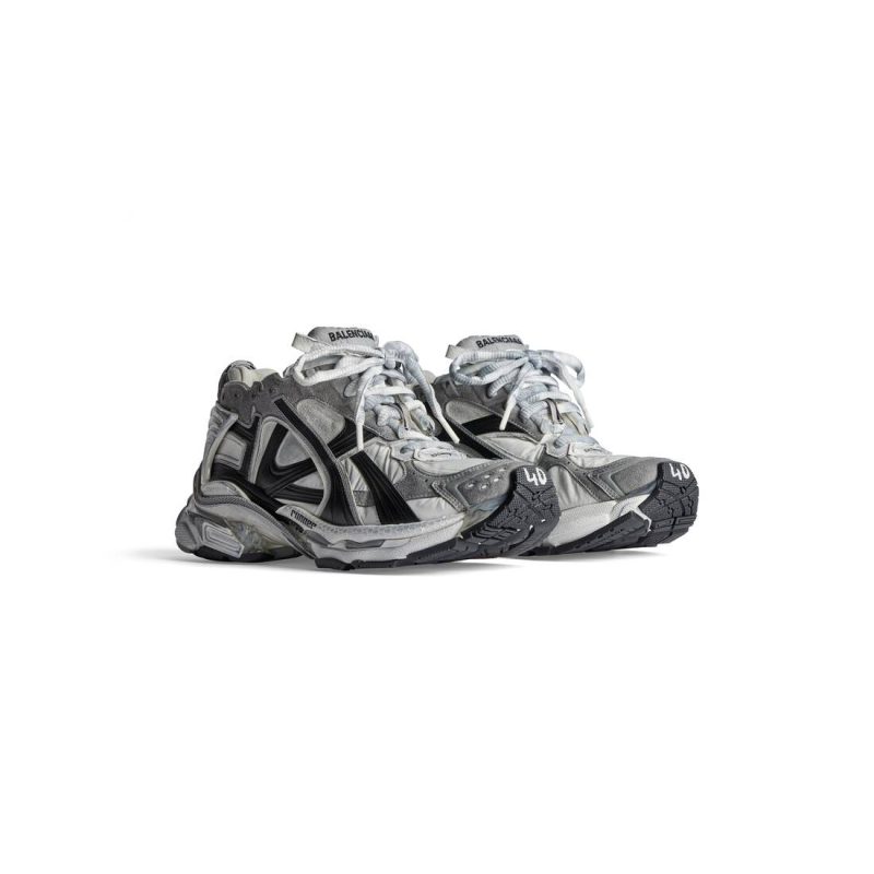 Mens Runner Sneaker in Grey/white/black - Image 2