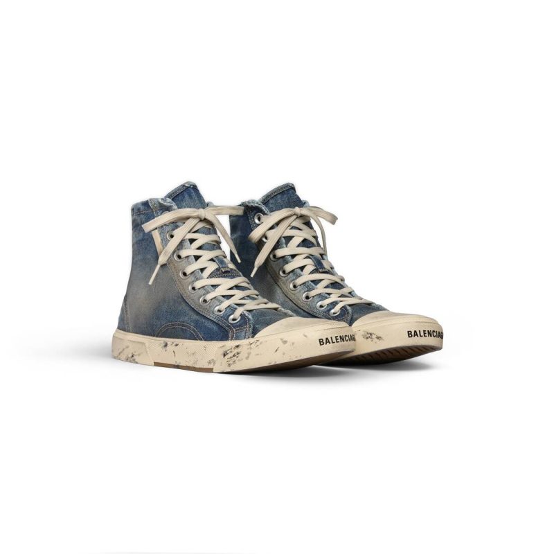Womens Paris High Top Sneaker  in Blue - Image 2