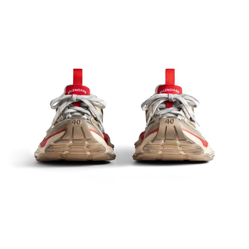 Mens Cargo Sneaker  in Beige/grey/red - Image 4