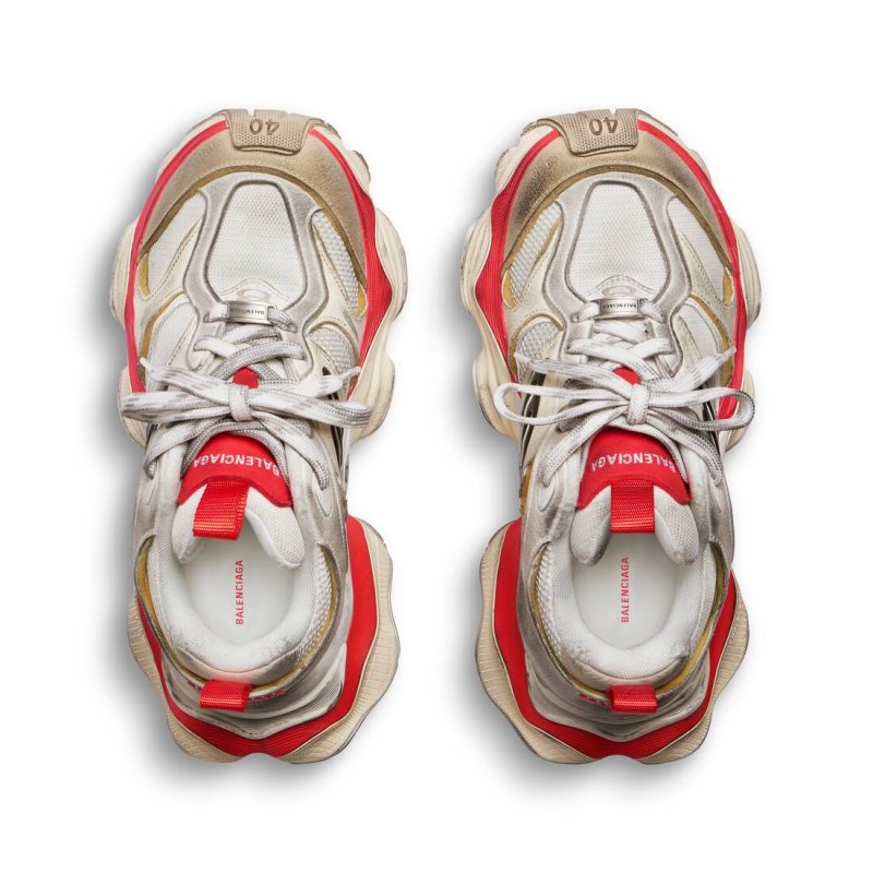 Mens Cargo Sneaker  in Beige/grey/red - Image 7