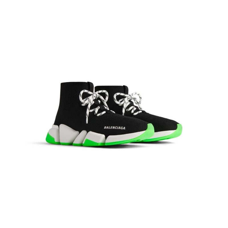 Mens Speed 2.0 Lace-up Recycled Knit Sneaker  in Black - Image 2