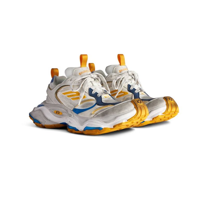 Mens Cargo Sneaker  in White/grey/orange/blue - Image 2
