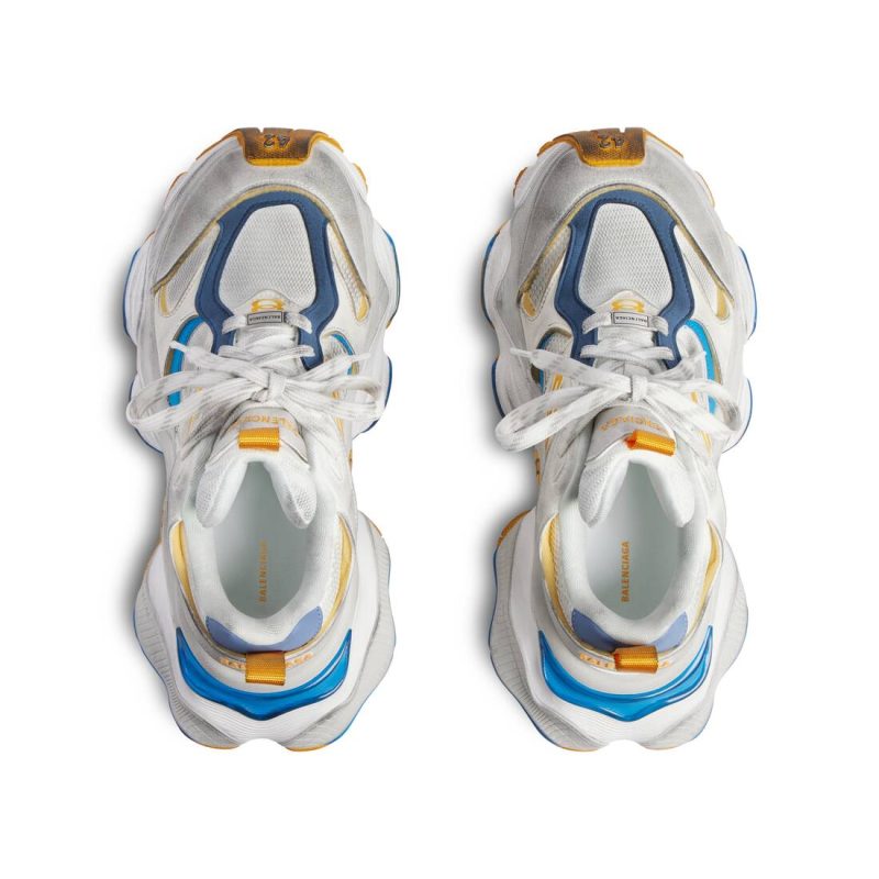 Mens Cargo Sneaker  in White/grey/orange/blue - Image 7