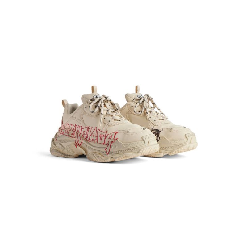 Womens Triple S Sneaker Diy Metal  in White/red/black - Image 2