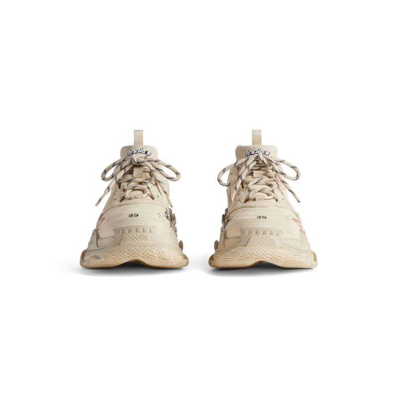 Womens Triple S Sneaker Diy Metal  in White/red/black - Image 4