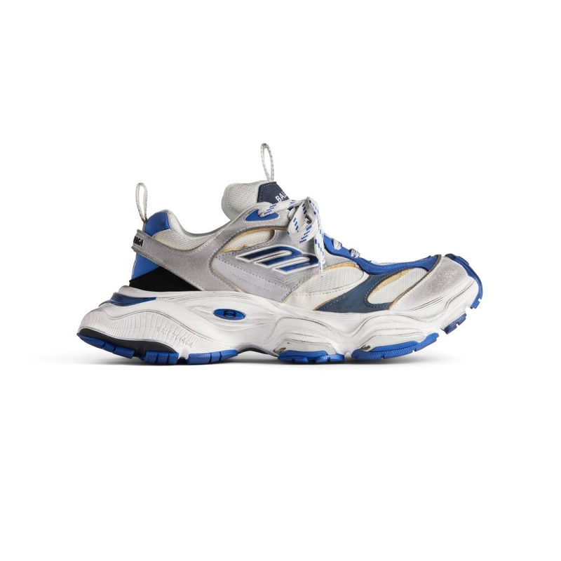 Mens Cargo Sneaker  in Grey/white/blue