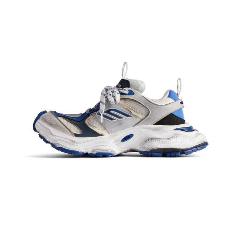 Mens Cargo Sneaker  in Grey/white/blue - Image 5