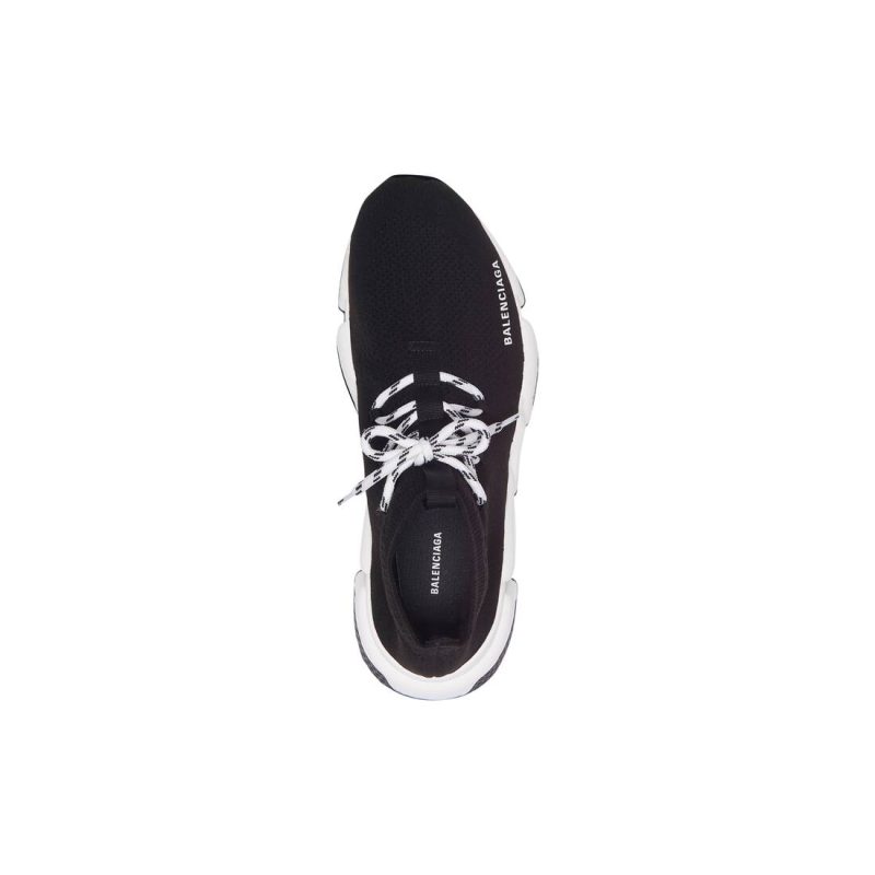 Womens Speed Lace-up Sneaker in Black/white - Image 5