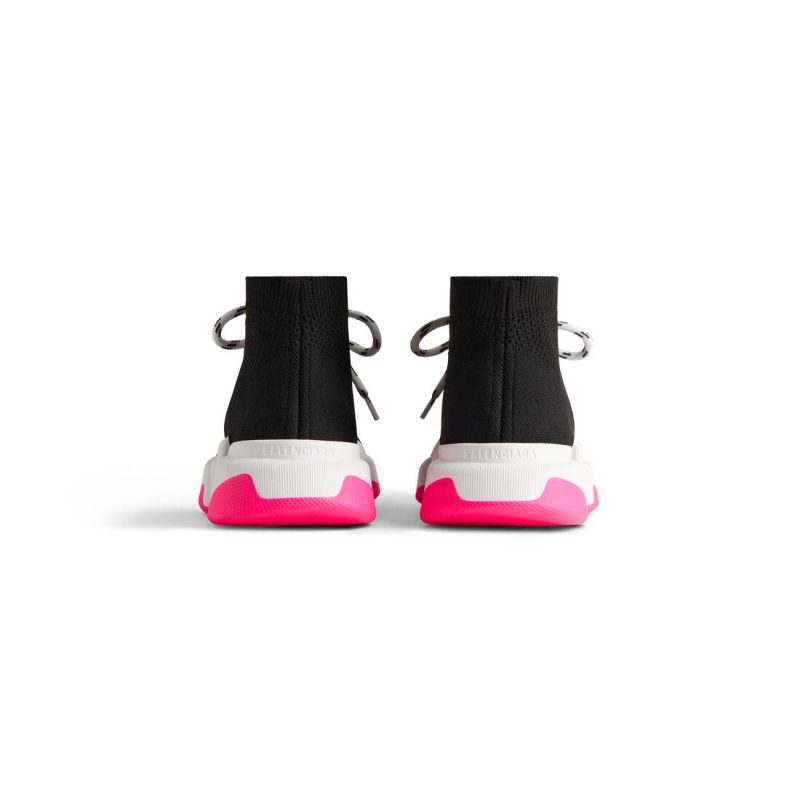Womens Speed 2.0 Lace-up Recycled Knit Sneaker  in Black - Image 6