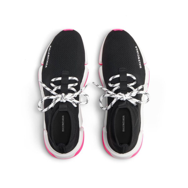 Womens Speed 2.0 Lace-up Recycled Knit Sneaker  in Black - Image 7