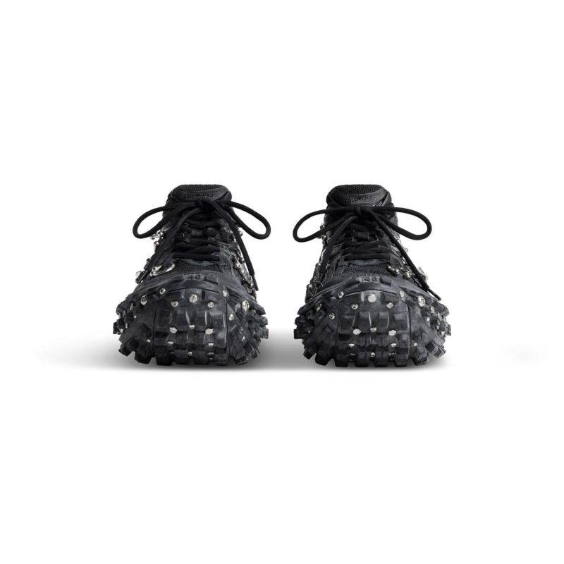 Womens Bouncer Screw Sneaker With Piercings  in Black - Image 4